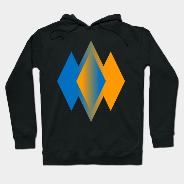 Orange-Blue Diamonds Hoodie by BKAllmighty